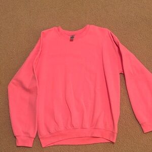 neon pink gildan crewneck